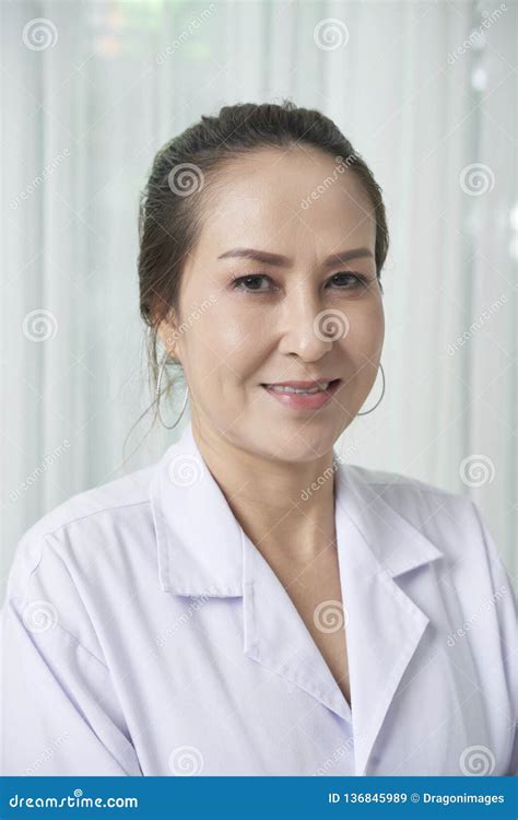 Smiling Female Doctor Stock Image Image Of Portrait 136845989