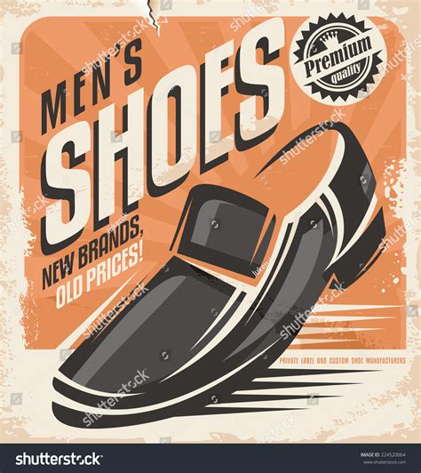 Men Shoes Retro Poster Design Concept Stock Vector (Royalty Free ...