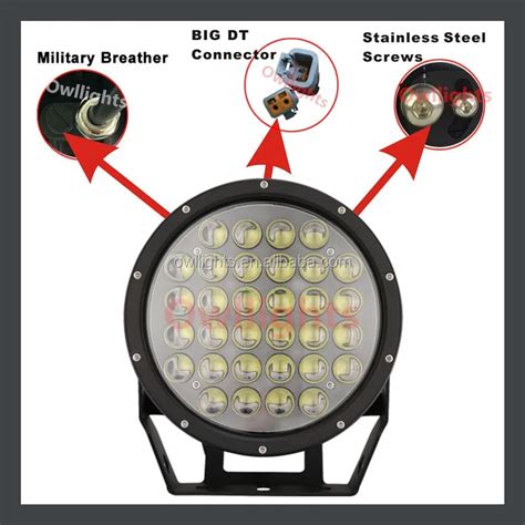 New Brightest Led Driving Light 9 Inch Round 370w Led Driving Light 4x4