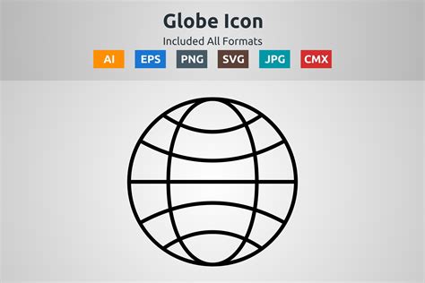 Globe Vector Outline Icon Graphic by abidehtisham198 · Creative Fabrica