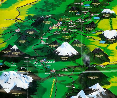 Tourist Map of Ecuador's Volcanos : Photos, Diagrams & Topos : SummitPost