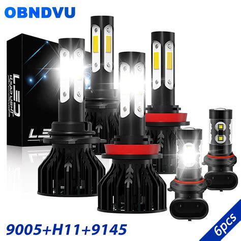 LED Headlight Fog Light Bulbs Kit for Dodge Ram 2009 2010 2011 2012 4 ...