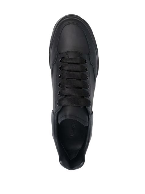 Alexander Mcqueen Court Perforated Low Top Sneakers In Black ModeSens