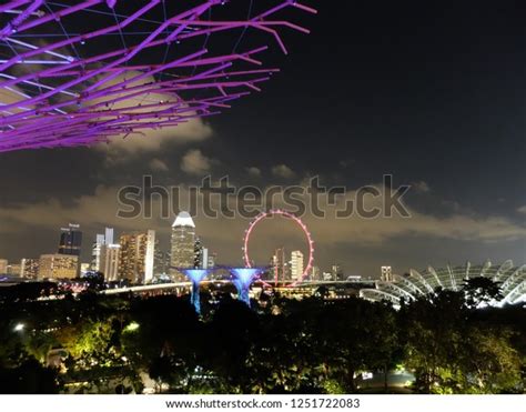 Singapore Flyer Night View Sky Walk Stock Photo 1251722083 | Shutterstock