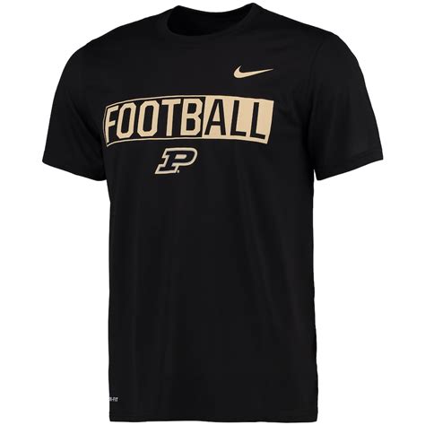 Purdue Boilermakers Nike Legend Football Performance T Shirt Black