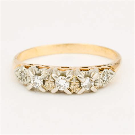 Vintage Diamond Band with floral accents – Folklor