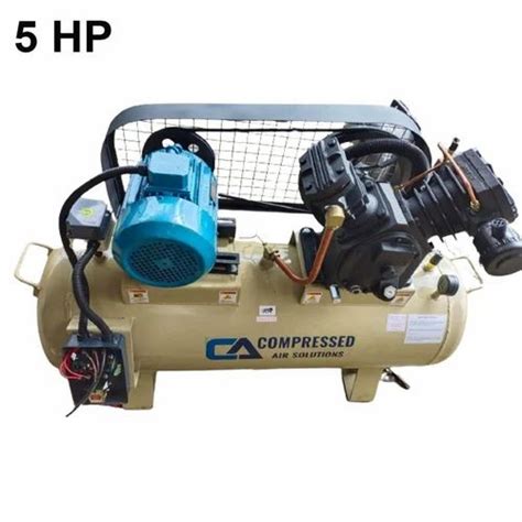 5 HP Two Stage Reciprocating Compressor At 40000 Two Stage