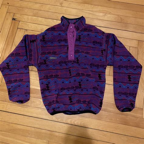 90s Columbia Fleece Womans Medium Aztec Style Depop