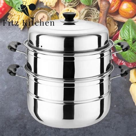 Fitz Kitchen Stainless Cm Steel Steamer Cookware Multi Functional