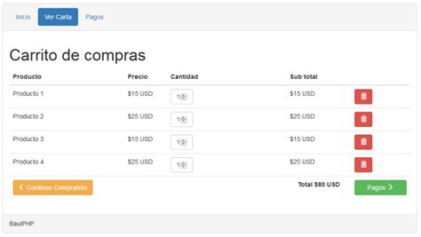 Simple carrito de compras con php y sesiones » BaulPHP