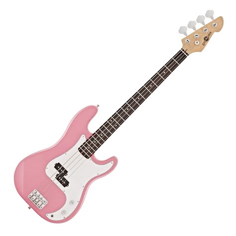 La Bass Guitar By Gear4music Pink Nearly New Gear4music