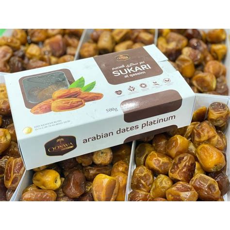 Jual Kurma Sukari Kg Premium Grade A Kurma Sukkari Al Qassim Shopee