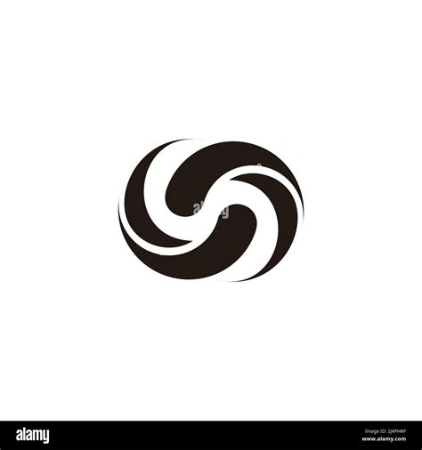 D Curves Linked Motion Object Geometric Logo Vector Stock Vector Image