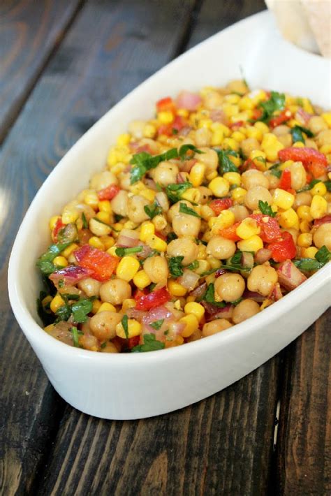 Indian Chickpea And Corn Salad Not Quite A Vegan