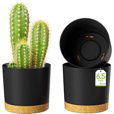 ZMTECH Pots de Fleurs de 16 5cm Jardinières Modernes avec Trous de