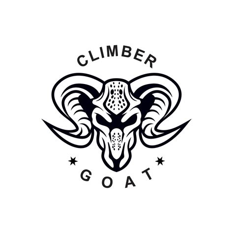 Goat head black and white logo design template.eps 14561493 Vector Art at Vecteezy