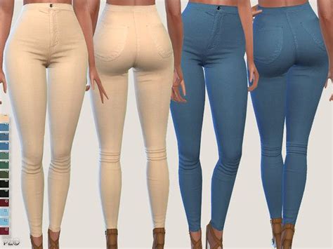 Pinkzombiecupcakes High Waist Denim Skinnies Sims 4 Mods Clothes Sims 4 Clothing Sims 4 Mods