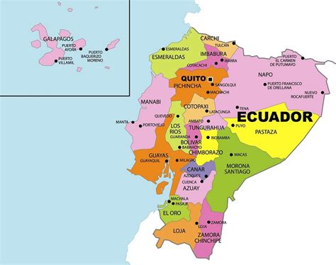 Mapa Politico Del Ecuador Con Sus Provincias Y Capitales Actualizado