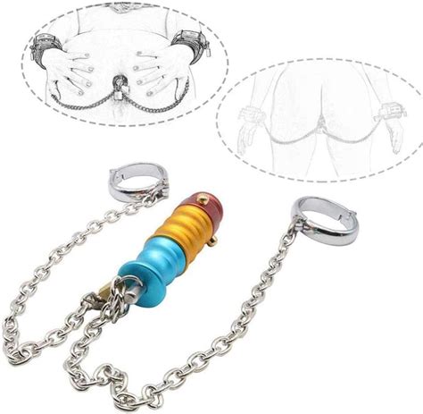 Hkdffc Deluxe Edelstahl Handschellen Bondage Set Mit Anal Plug Sm Xxl