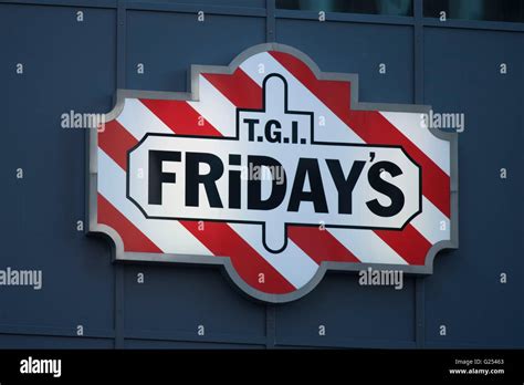 TGI Friday's restaurant sign logo Stock Photo - Alamy