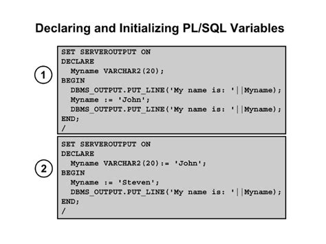 Variables And Control Statements In Pl Sql Ppt Download