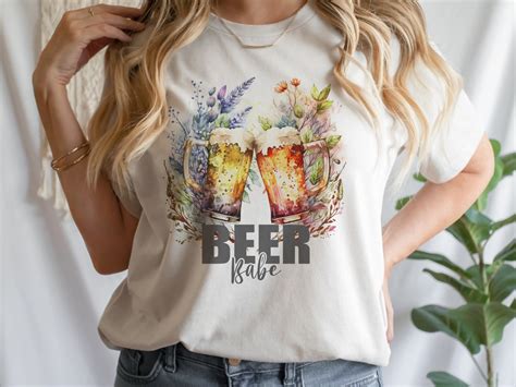 Beer Babe T Shirt Beer Babe Floral T Shirt Beer Babe Watercolor T Shirt Gift For Her Etsy