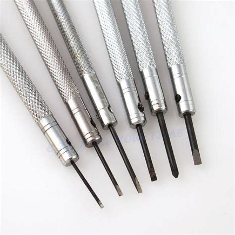 0.8 1.8Mm 6Pcs Precision Slotted Screwdriver Set For Jewellery Watch-in ...