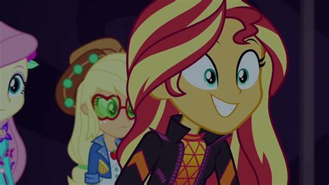 Fluttershy Applejack And Sunset Shimmer By Fluttercool On Deviantart