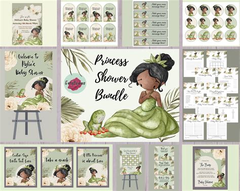 Princess And The Frog Baby Shower Bundle Boho Princess Baby Etsy