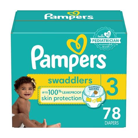 Pañales Pampers Swaddlers Etapa 3 Unisex 78 Piezas Walmart