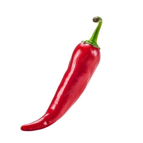 Premium Ai Image Red Chili Pepper Realistic Single Object On White Background