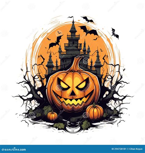 Scary Halloween gravestone stock illustration. Illustration of ground ...