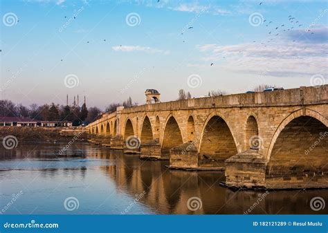 EDIRNE, TURKEY. Meric Bridge Stock Image - Image of edirne, destination ...