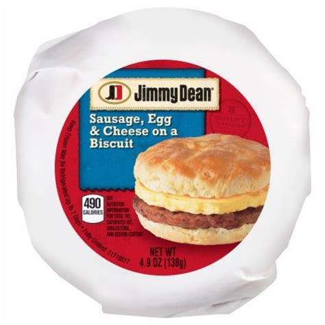 Jimmy Dean Frozen Sausage Egg Cheese Biscuit 4 9 Oz Kroger