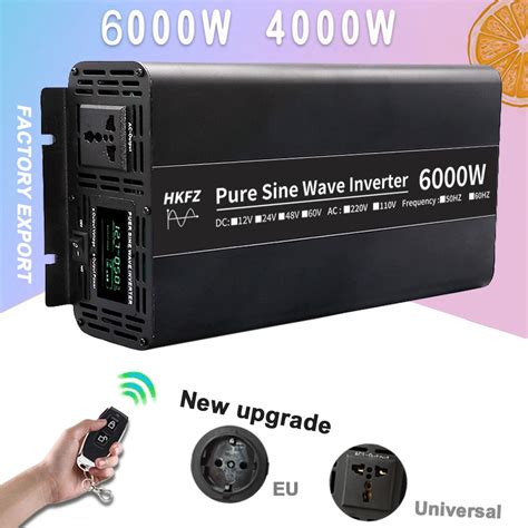 インバーター60004000w122448v220〜110v純粋な正弦波ソーラーシステム電力変換器変圧器