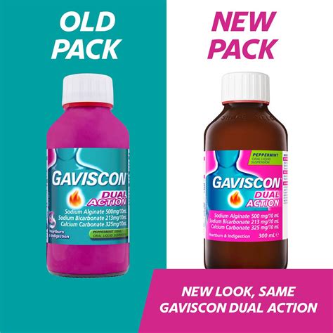 Gaviscon Dual Action Heartburn And Indigestion Liquid Peppermint 300ml