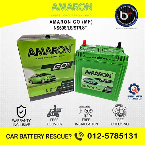 Installation Provided 46B24R NS60S ST Amaron Go Car Battery