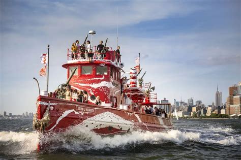 Historic fireboat gets marbled 'dazzle' design before it sets sail ...