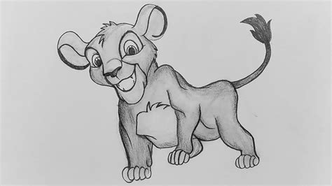 How To Draw Simba Simba Drawing Easy The Lion King Drawing