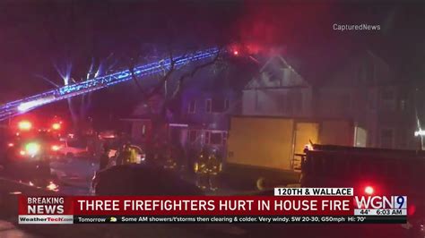 3 Firefighters Injured 1 Critically While Battling House Fire On South Side Youtube