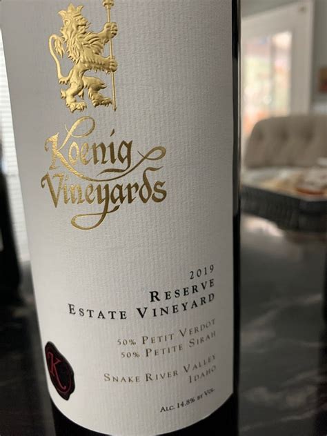 2019 Koenig Vineyards Petit Verdot Petite Sirah Reserve Estate Vineyard