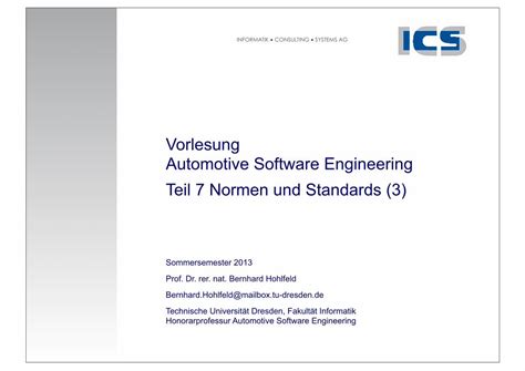 Pdf Vorlesung Automotive Software Engineering Teil Normen Ase