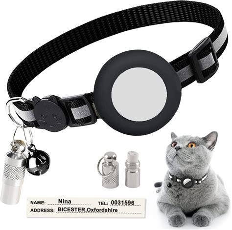 Airtag Halsband Katze Mit Airtag Halterung Reflektierend Katzenhalsband