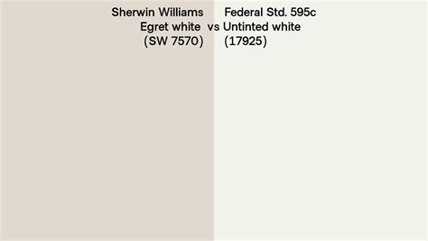 Sherwin Williams Egret White SW 7570 Vs Federal Std 595c Untinted