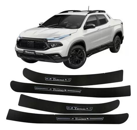 Kit Soleira Protetora Premium Portas Fiat Toro Anti Risco