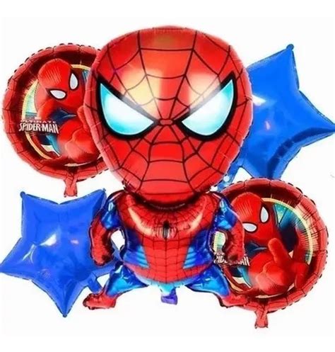 Kit De Globos Spider Man Fiesta De Cumple A Os Marvel Meses Sin