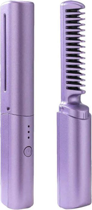 Purple Brosse Lissante Chauffante Pour Cheveux Crepus Fer à Lisser