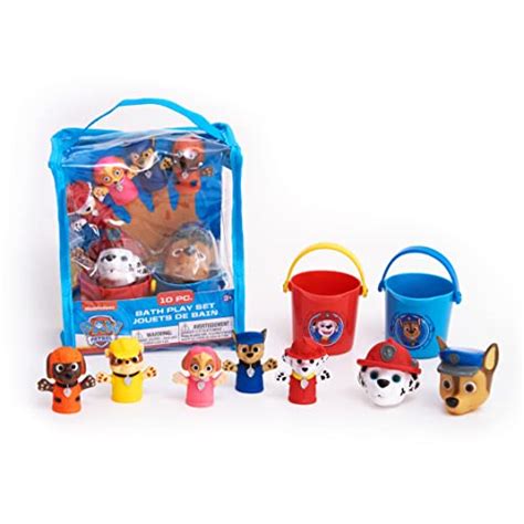 Nickelodeon Paw Patrol 10 Piece Bath Toy Value Set Kids Bath Toys