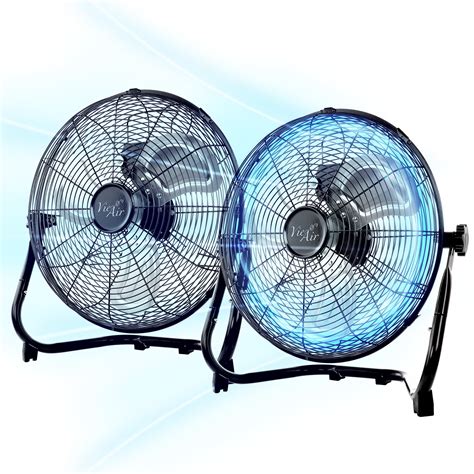 Vie Air Inch High Velocity All Metal Tilting Speed Floor Fan Twin