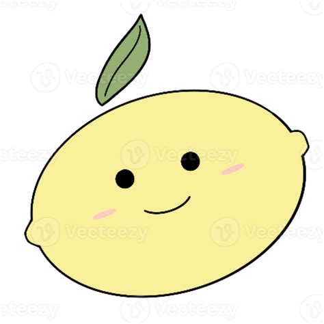 Cute Lemon Feeling Happy 24677639 Png